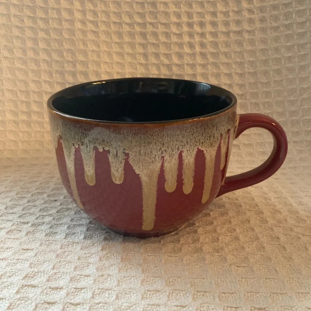 Pier 1 Oversized Drip Glaze Coffee Mug